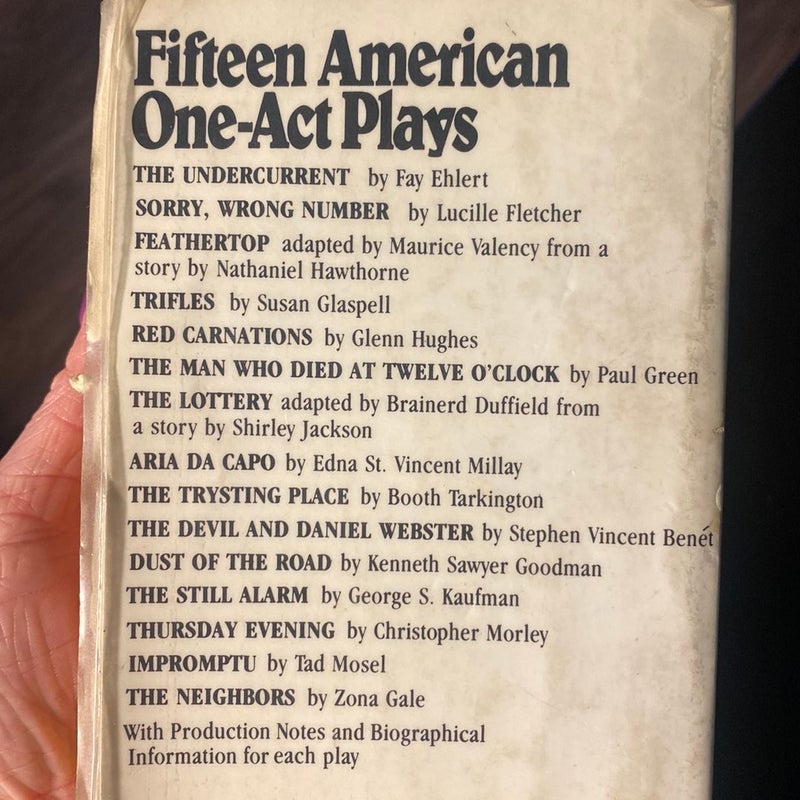 Fifteen American One Act Plays 9780671543136