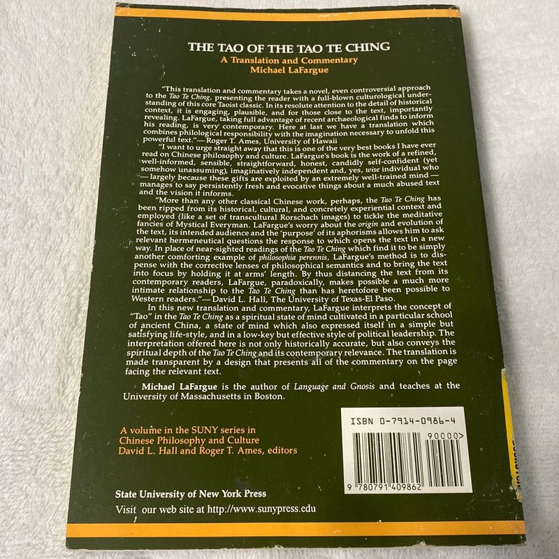 The Tao of the Tao Te Ching  State University of New York Press