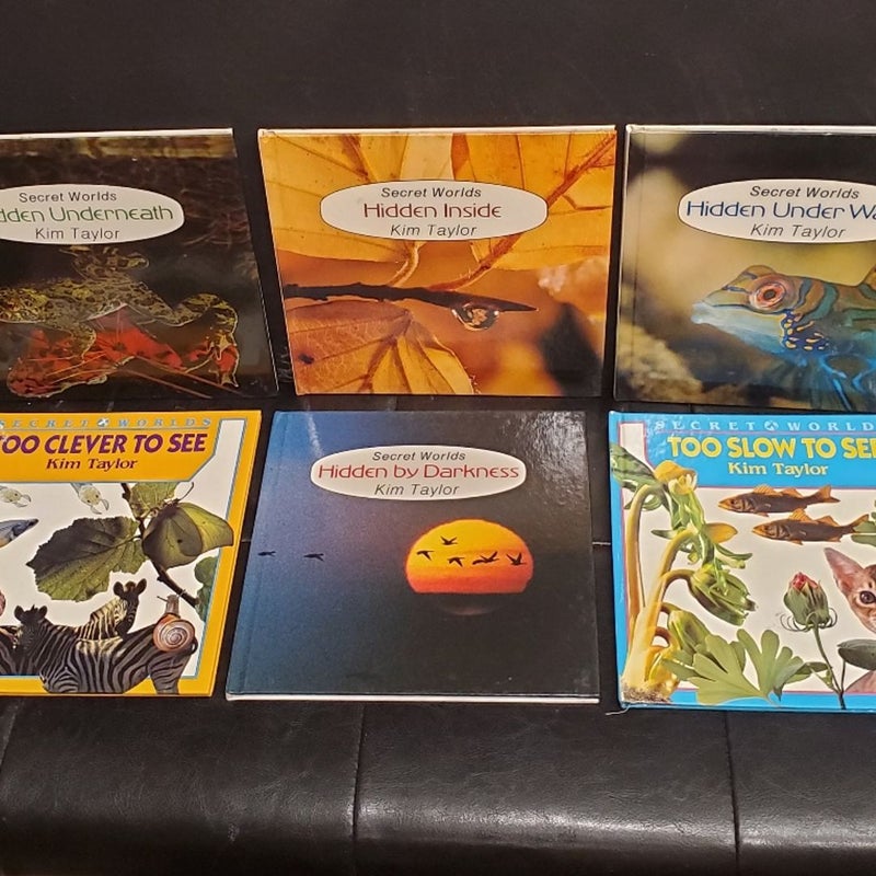 Lot of 8 Hidden Inside Science Books in Secret Worlds Series by Kim Taylor