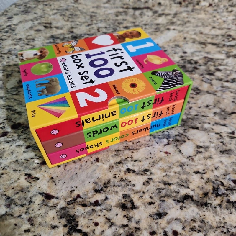 First 100 Board Book Box Set (3 Books)