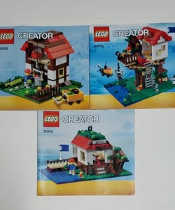  Lego Creator 31010 Treehouse Instruction Manuals All 3 Books