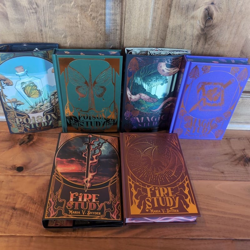 Poison Study books 1-3 Bookish Box Signed special edition 