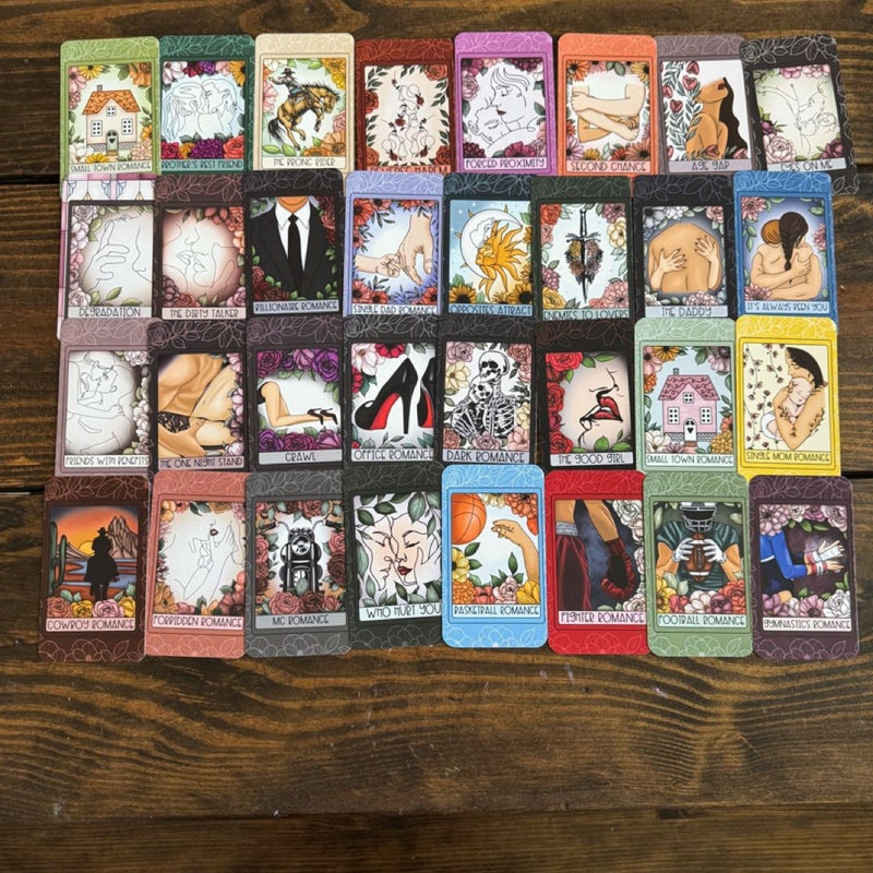 Romance Book Trope Tarot Cards