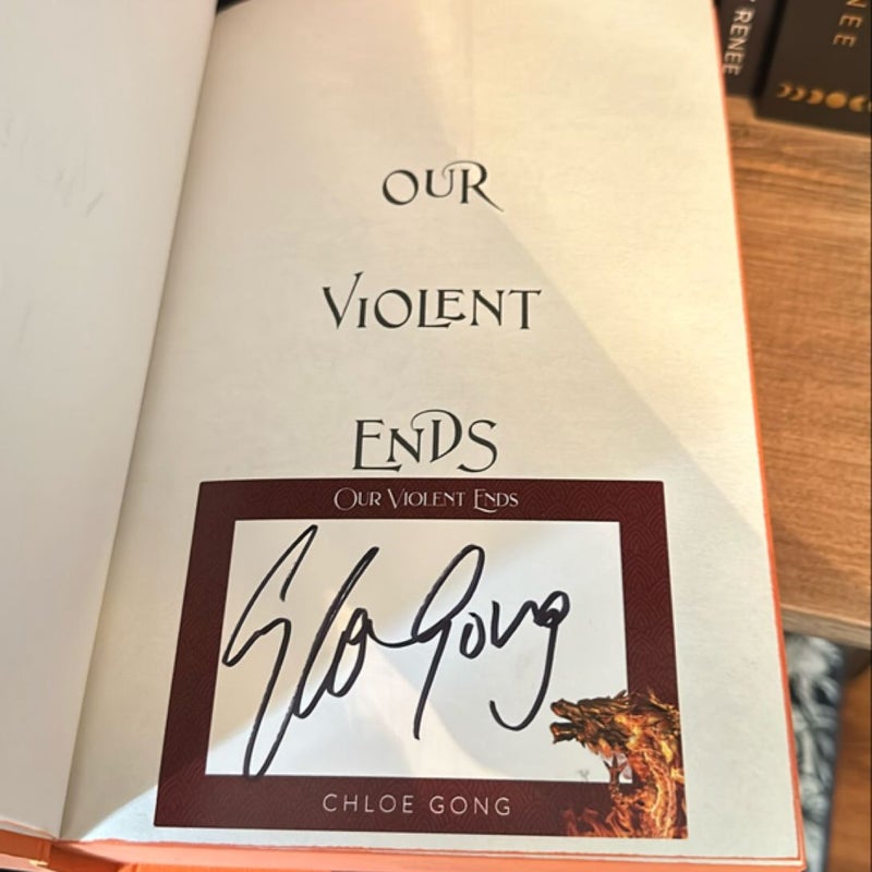 Our Violent Ends -Waterstones Signed by The Author 