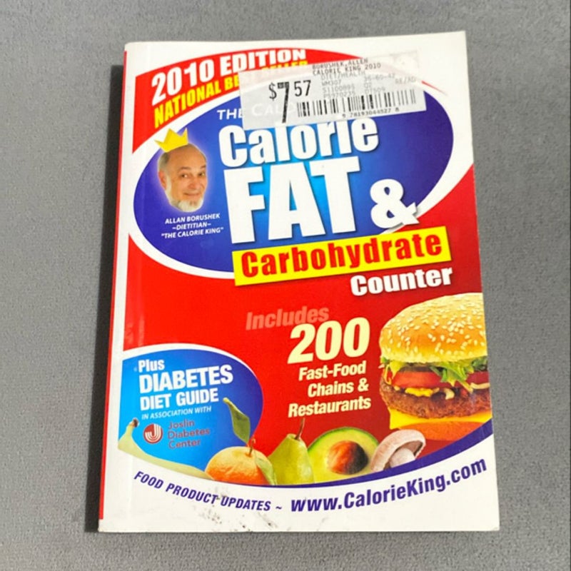 CalorieKing Calorie Fat and Carb