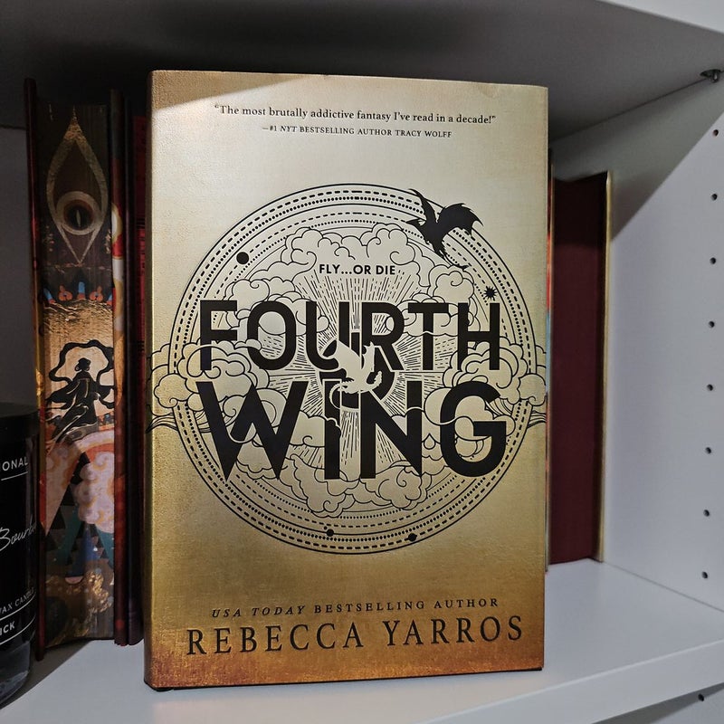 Fourth Wing 1st Edition Sprayed Edges by Rebecca Yarros, Hardcover