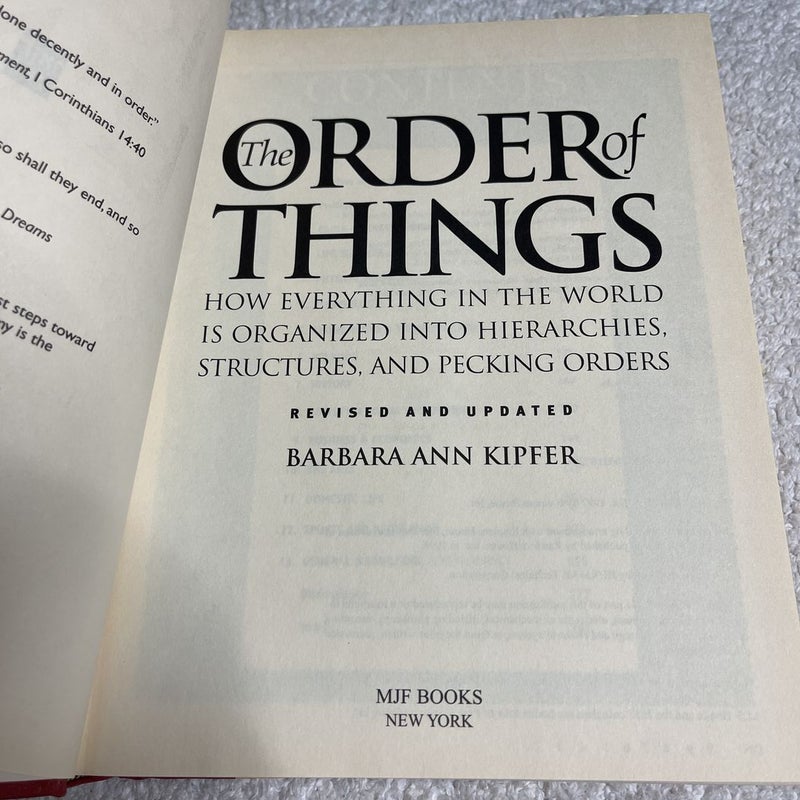 The order of things