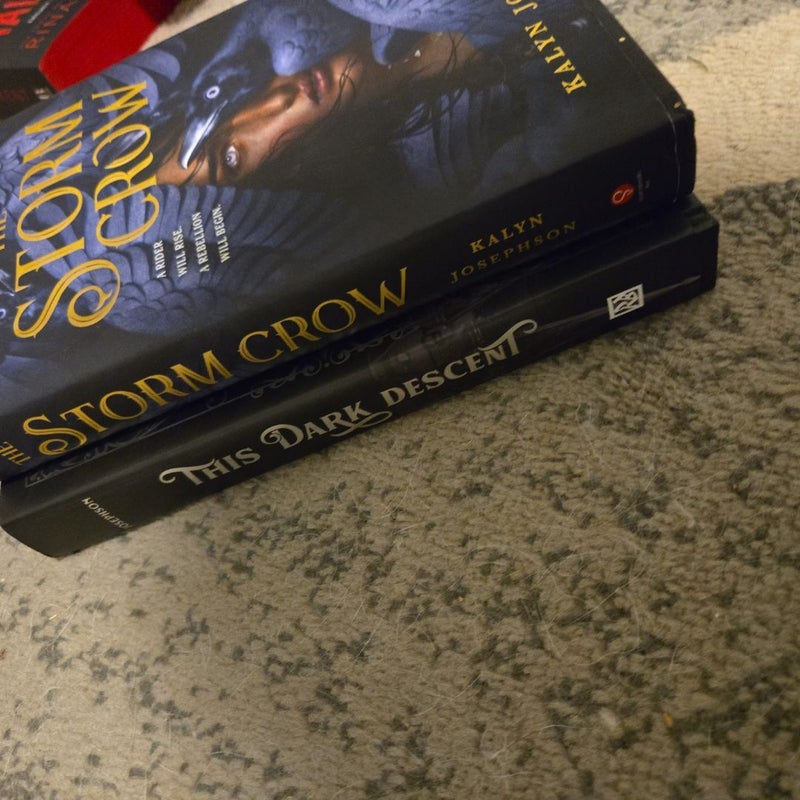 Signed bookish box young adult fantasy this dark descent the storm crow