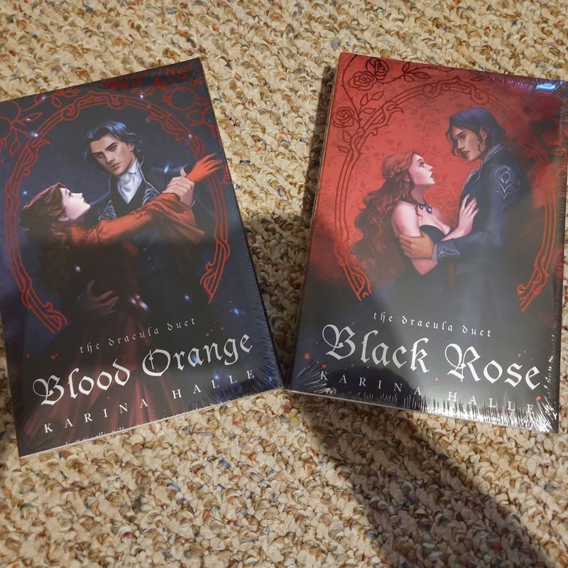 Bood Orange and Black Rose 