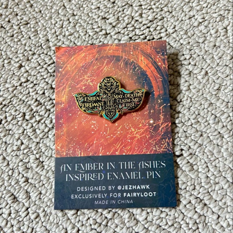 An Ember In The Ashes enamel pin