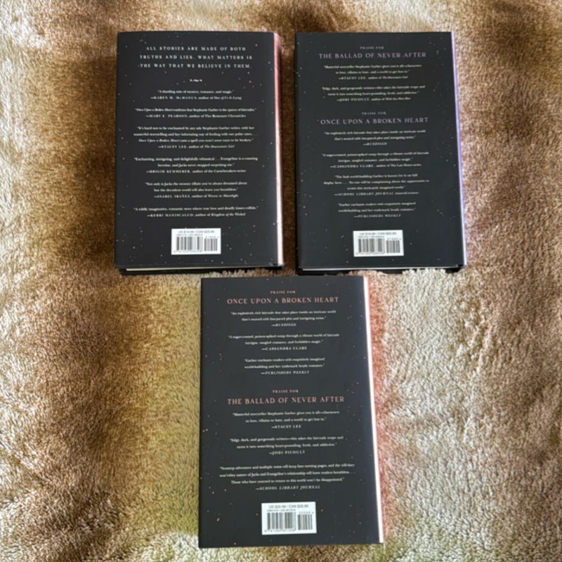 Once upon a Broken Heart, The Ballad of Never After and A Curse for True Love Bundle *OUABH and TBONA are HAND SIGNED and inscribed to me*