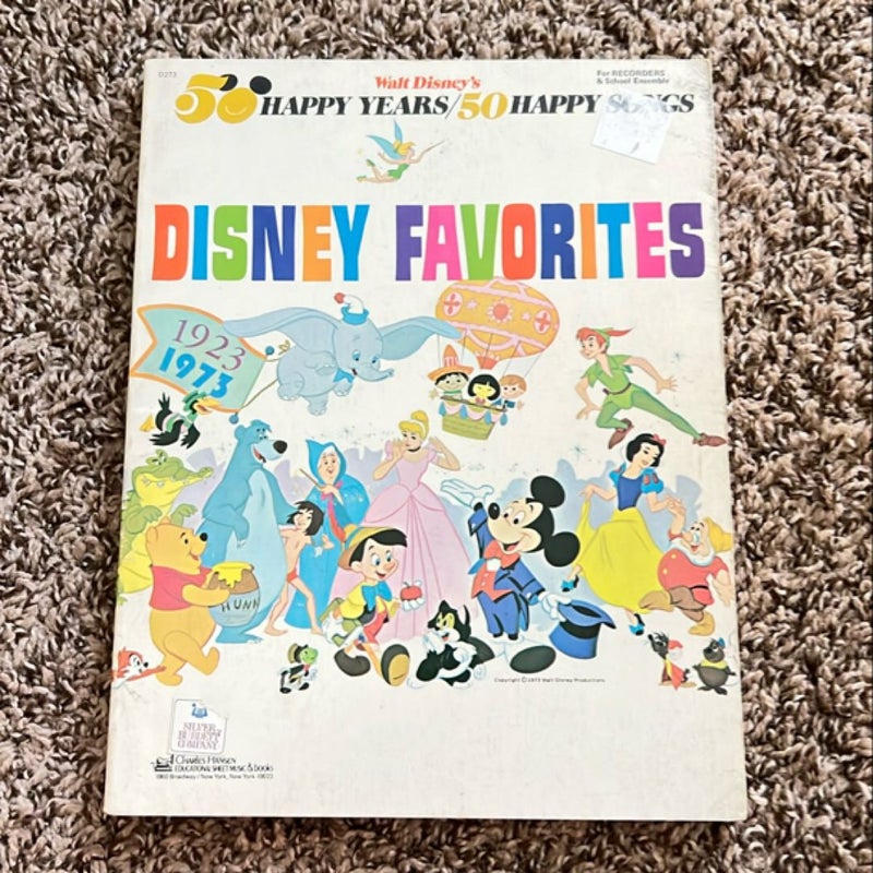 50 Happy Years/50 Happy Songs Disney Favorites Music Book