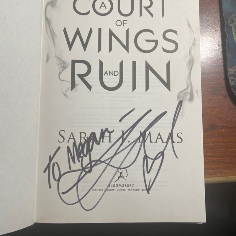 A Court of Wings and Ruin (Hardcover, Signed, Personalized. See Pictures) 