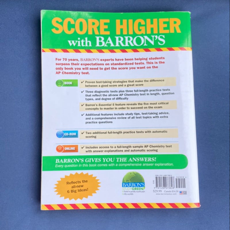 Barron's AP Chemistry with CD-ROM, 7th Edition