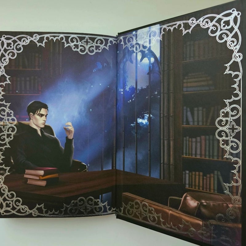 The Coven SIGNED by Harper L Woods Fairyloot Romantasy Sprayed Edge Endpaper Art NEW