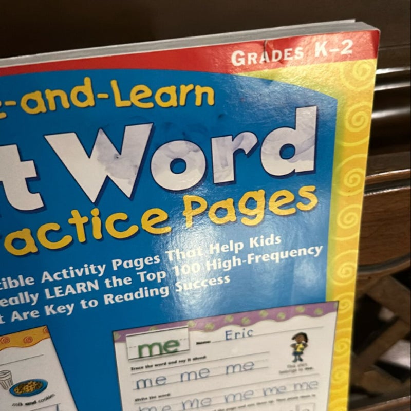 100 Write-And-Learn Sight Word Practice Pages