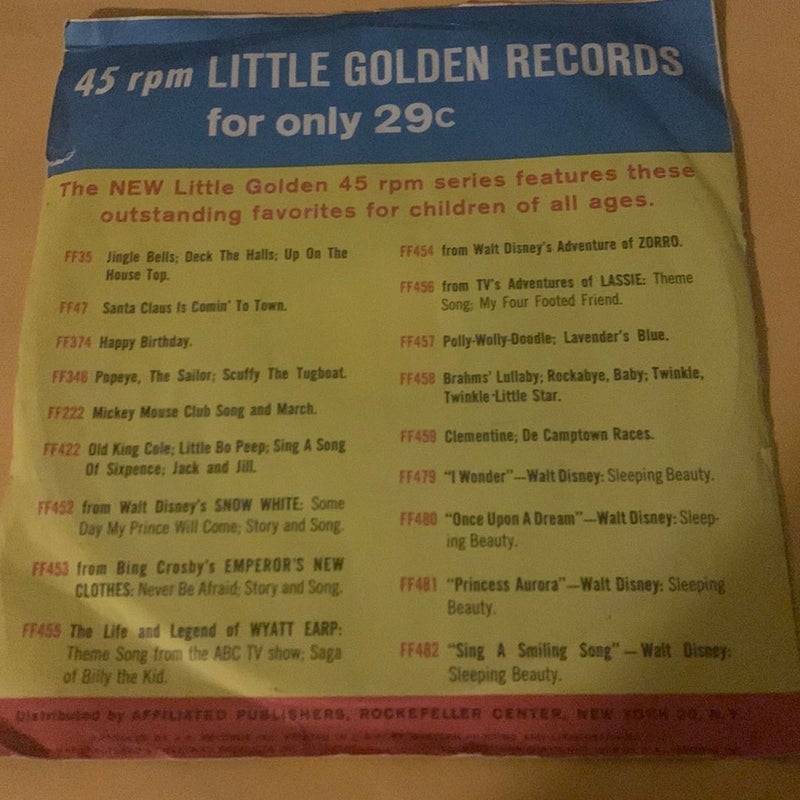 Disney Records 45RPM Once Upon A Dream