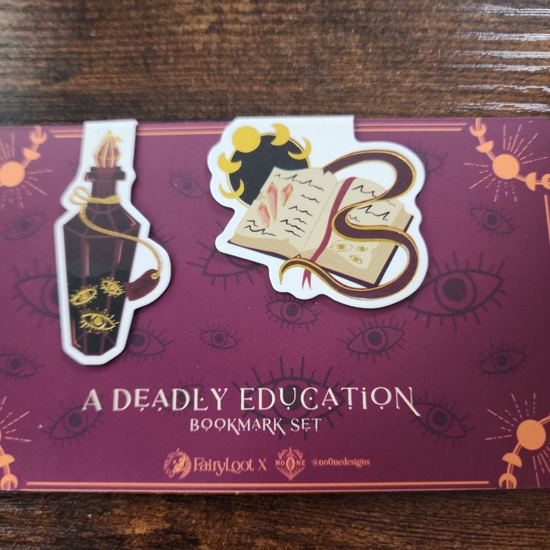 Deadly education magnetic bookmarks fairyloot