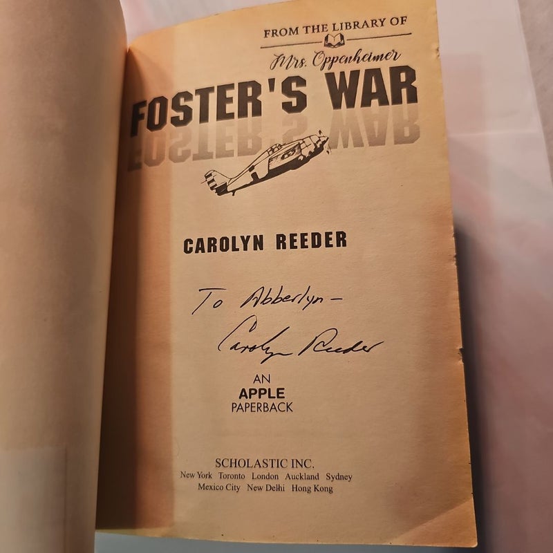 Foster's War signed book