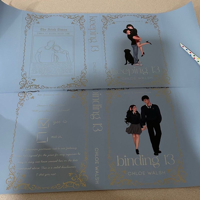 Binding 13 & Keeping 13 by Chloe Walsh - Eternal Embers Exclusive Dust Jackets