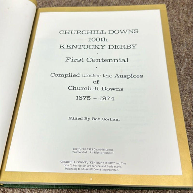 Churchill Downs 100th Kentucky Derby first centennial