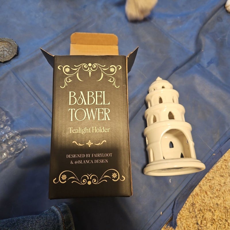 Fairyloot Babel Candle Exclusive Porcelain Tower Collectible Exclusive Fantasy 