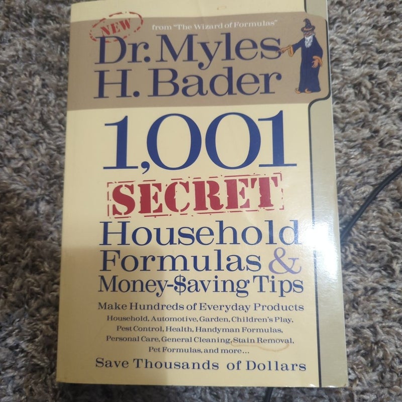 1,001 Secret Money Saving Formulas