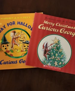 Hooray for Halloween/ Merry Christmas, Curious George