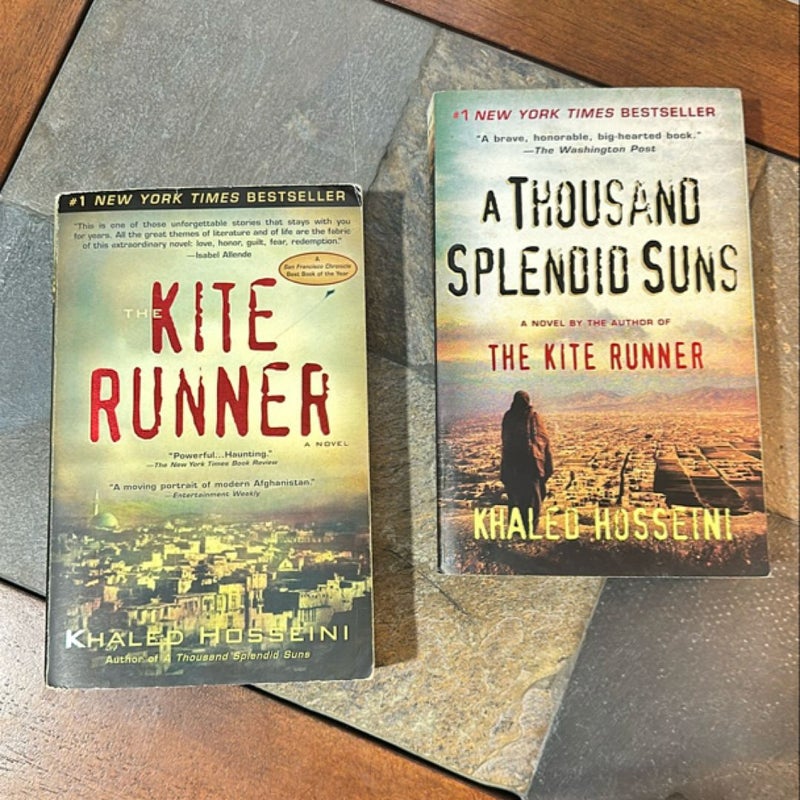 The Kite Runner and A Thousand Splendid Suns by Khaled Hosseini, Paperback