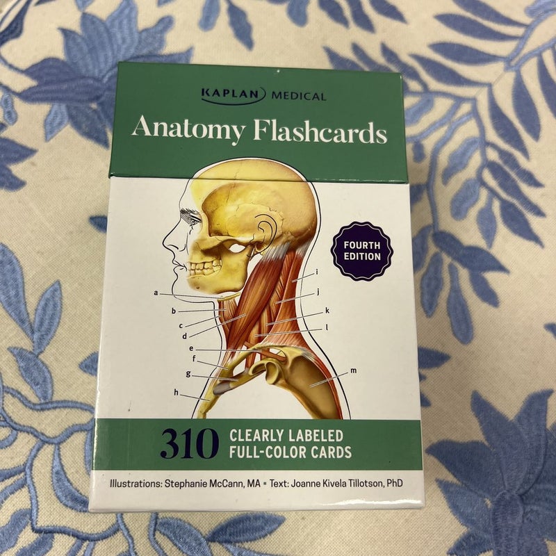 Anatomy Flashcards: 300 Flashcards with Anatomically Precise Drawings and Exhaustive Descriptions + 10 Customizable Bonus Cards and Sorting Ring for Custom Study