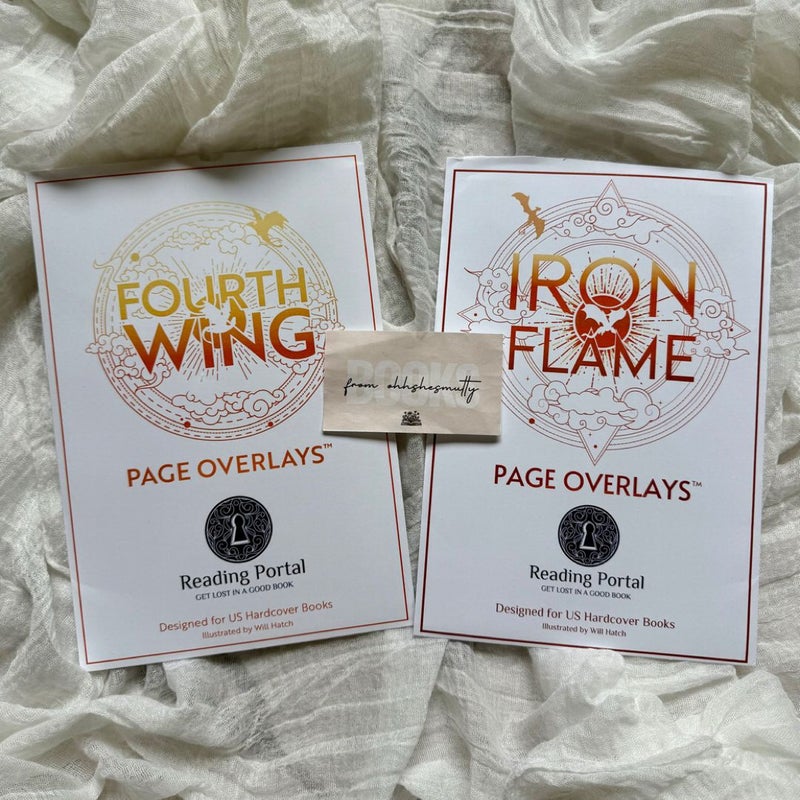 Fourth Wing & Iron Flame US HARDBACK Overlays