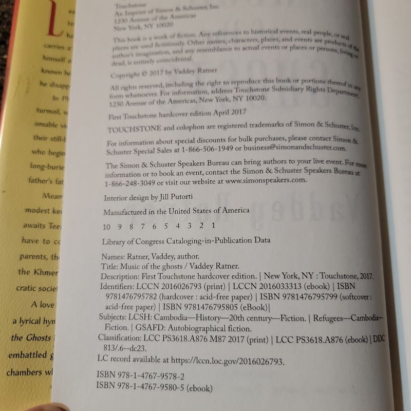 Music of the Ghosts (2017 First Edition)(Library Copy)