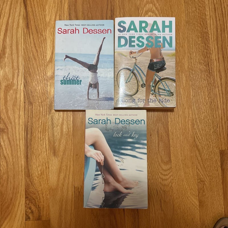 3 Sarah Dessen’s paperback books - Along for the Ride plus 2 more 