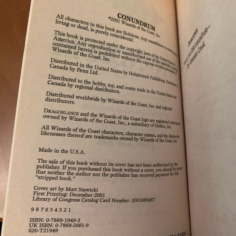 DragonLance: Complete Age of Mortals Series 1-6: Conundrum, Lioness, Dark Thane, Prisoner of Haven, Wizard’s Conclave, Lake of Death