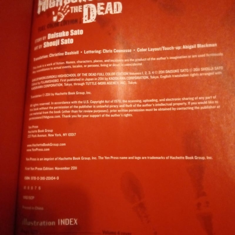 Highschool of the Dead Color Omnibus by Daisuke Sato, Hardcover ...