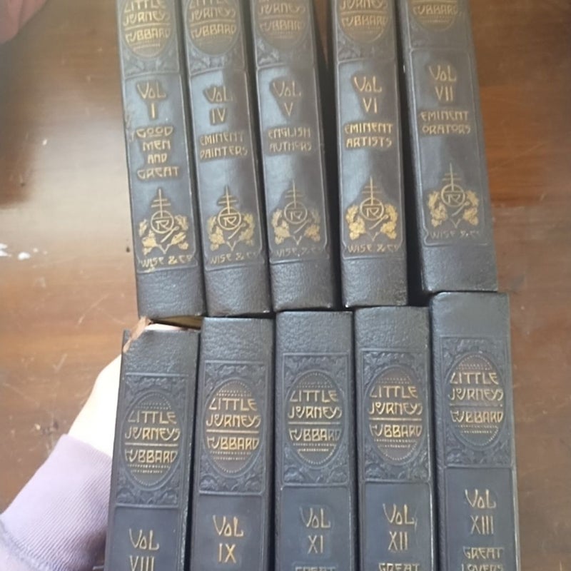 Little Journeys Elbert Hubbard Memorial Edition 1928, 10 Books Total (Missing 3)