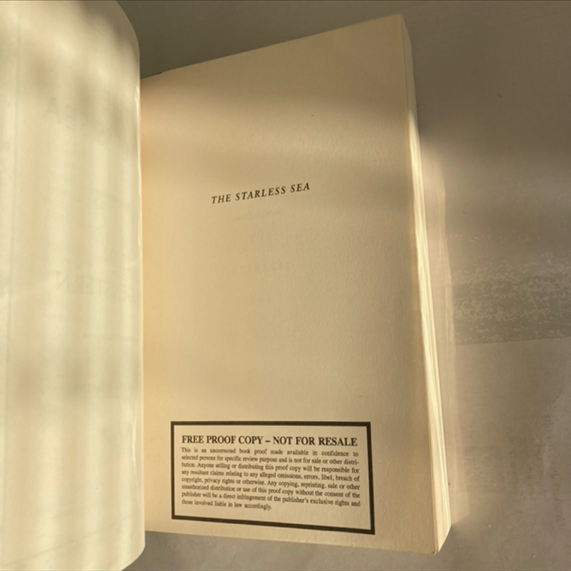 The Starless Sea - UK ARC - Advance Reader Copy/Uncorrected Proof RARE