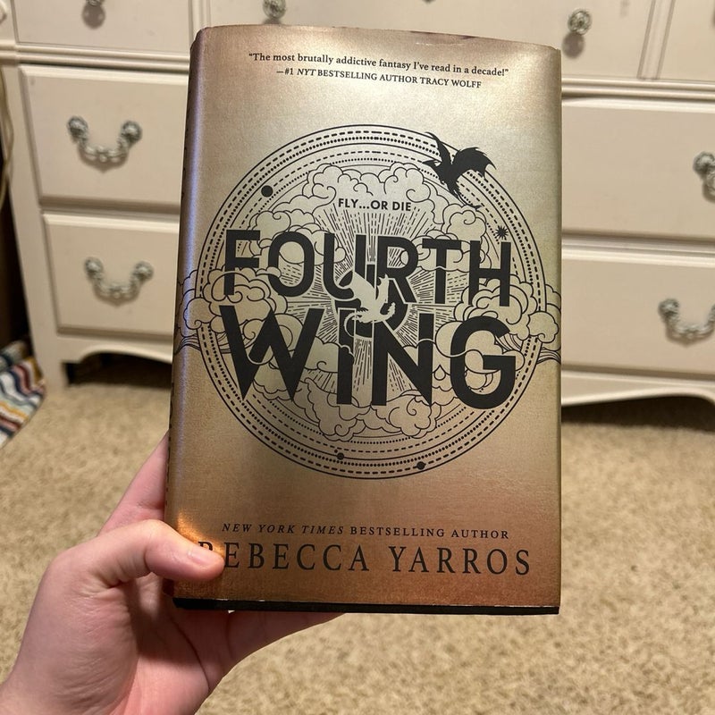 Fourth Wing 1st Edition Sprayed Edges by Rebecca Yarros, Hardcover