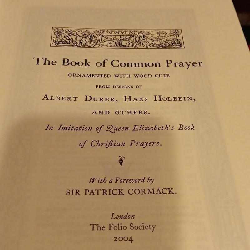 The Book of Common Prayer The Folio Society