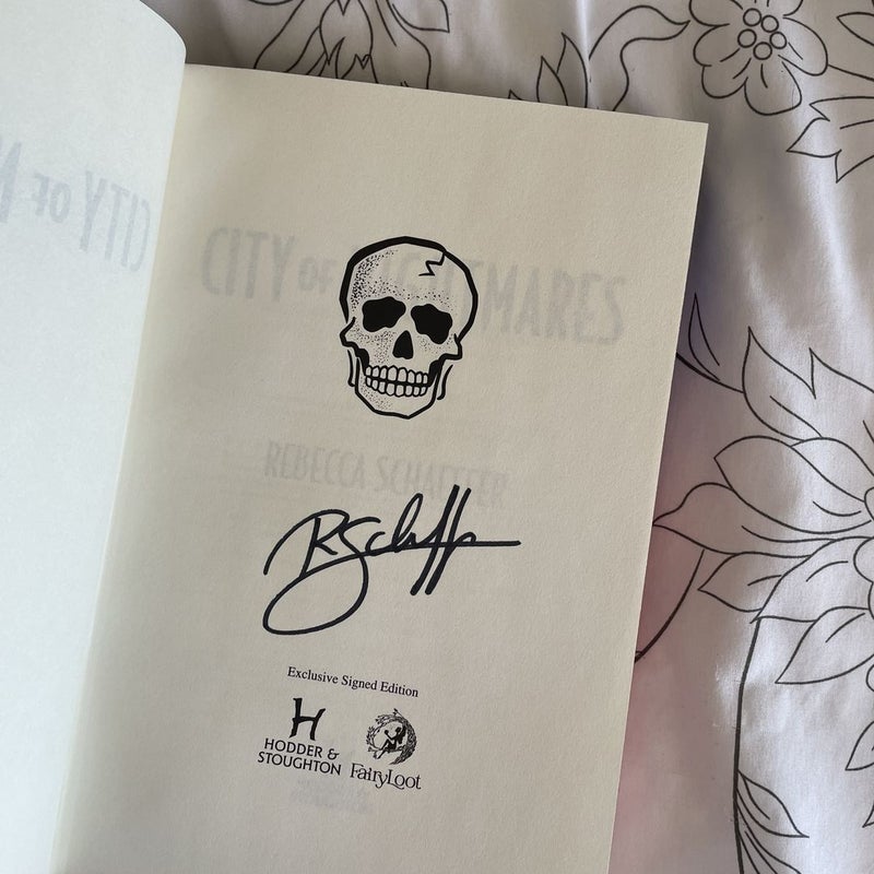 Welcome to the City of Nightmares Signed Fairyloot