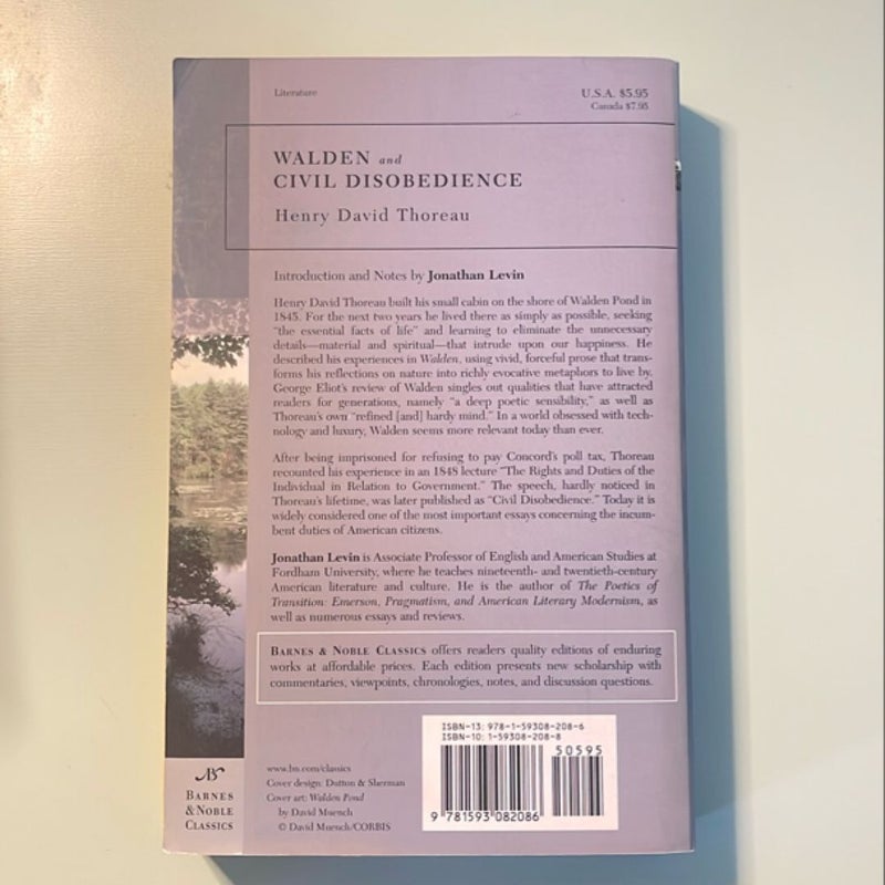 Walden and Civil Disobedience