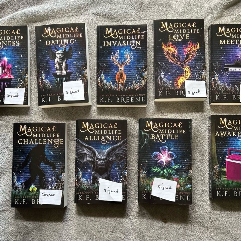 Leveling up series - magical midlife madness series- original cover -most signed