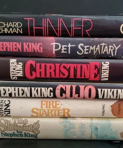 6 Vintage Stephen King  Hardback Novels 1977 - 1964