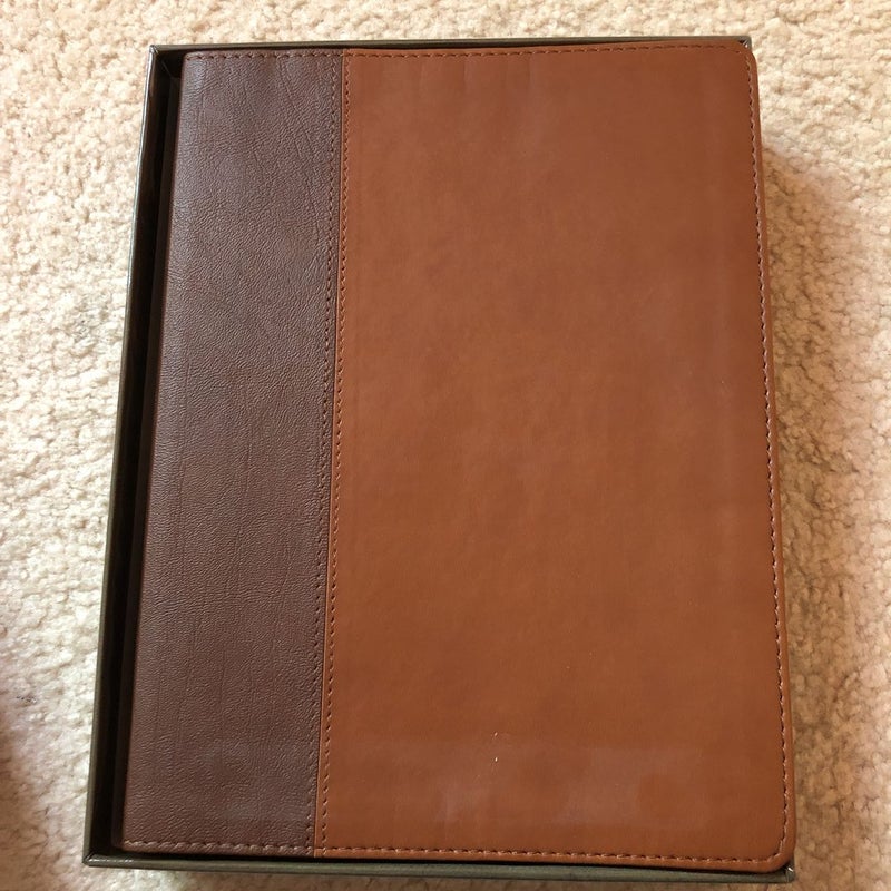 Life Essentials Study Bible, Brown LeatherTouch