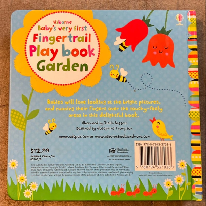 Baby’s Very First Fingertrail Play book Garden