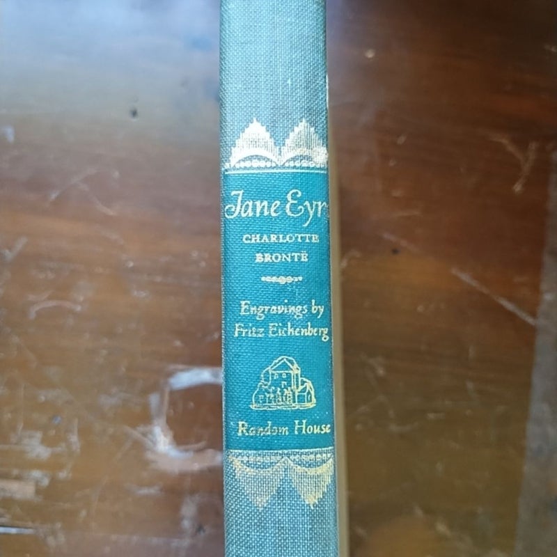 Vintage 1943 Hardcover Jane Eyre - Wood Engravings By Fritz Eichenberg