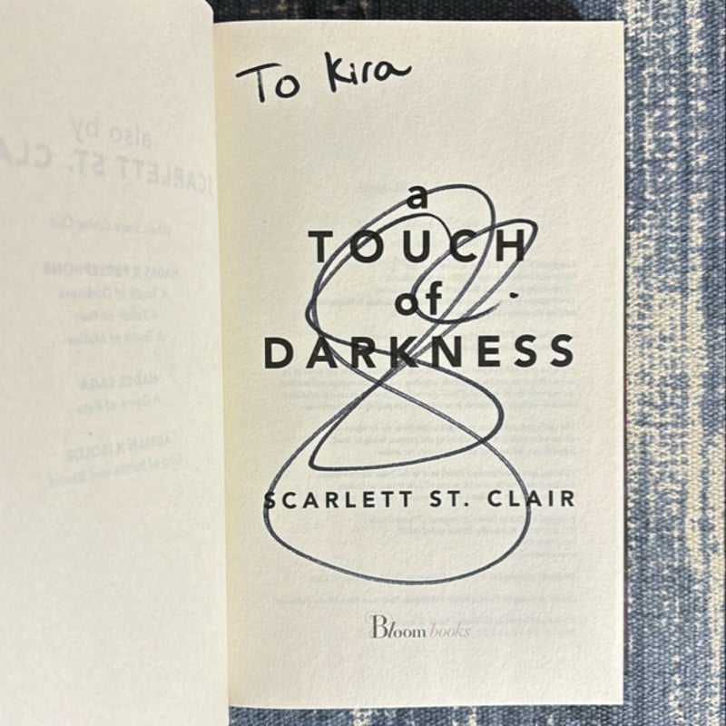 A Touch of Darkness - signed (personalized to “Kira”)