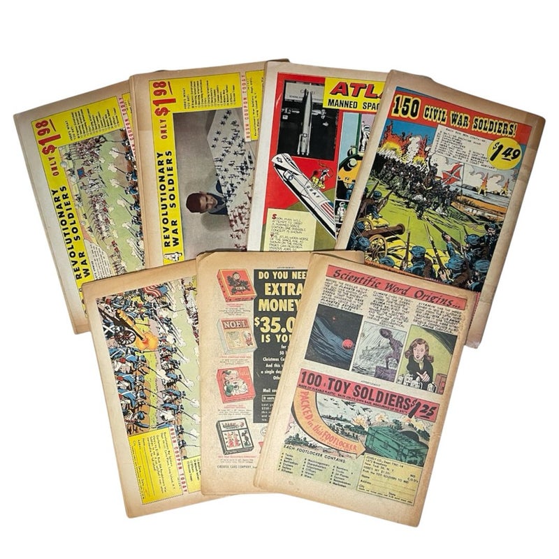 Vintage Western Comic Lot of 8 1950s 60s Lone Ranger Damaged Reader Copies Set