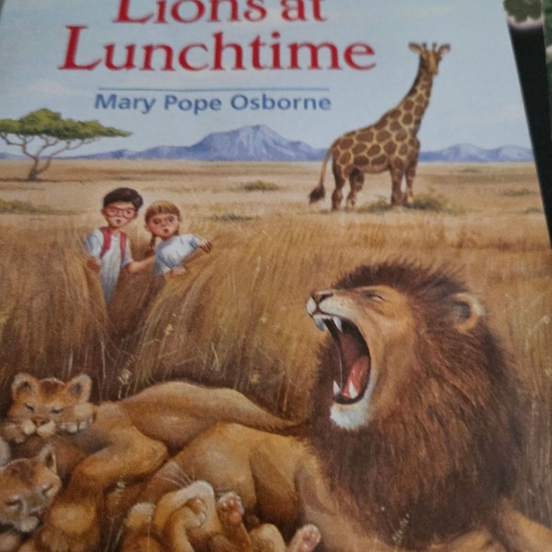 Lions at lunchtime. Magic tree house