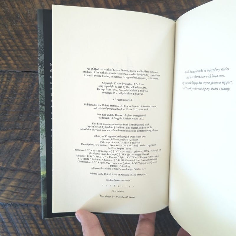 Age of Myth -1st Edition/1st Printing